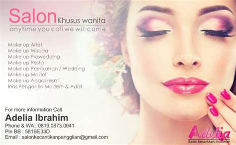 jasa   artist  rias pengantin salon kecantikan
