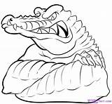 Alligator Coloring Head Drawing Draw Animals Mascot Step Printable Pages Culture Pop Sports Drawings Kb Getdrawings sketch template