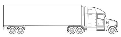 tractor trailer  drawing stock illustrations royalty