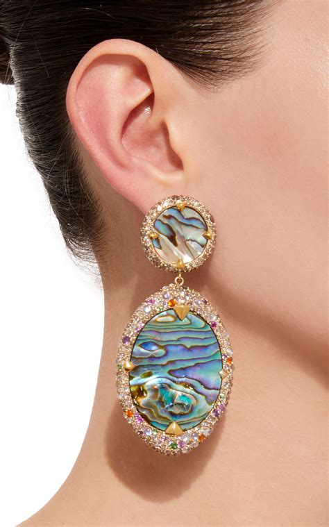 click product  zoom sylvie corbelin    kind eau revante large earrings colorblue