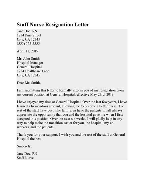 write  resignation letter nursing guide ikuseinet