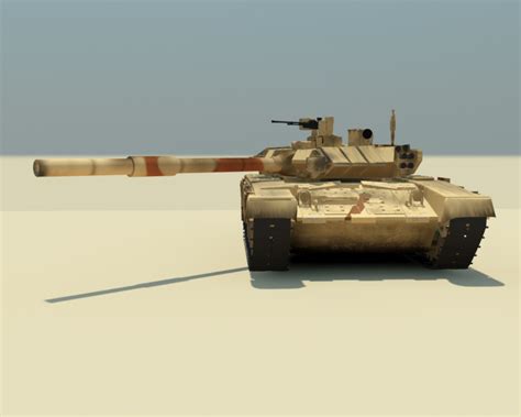 T90 Tank 3d Model Rigged Max