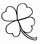 Clover Leaf Coloring Four Luck Good Drawing Shamrock Lucky Rare Clipart Pages Outline Printable Line Charm Color Small Clovers Cartoon sketch template