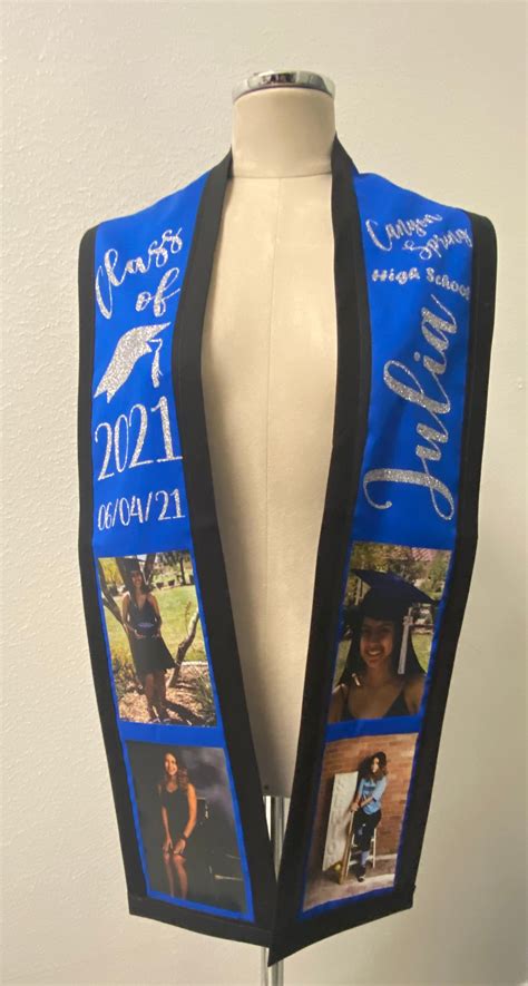 personalize custom graduation sash color  choice etsy
