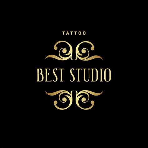 tattoo studio black logo turbologo logo maker