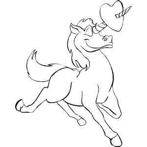 unicorn  heart coloring page valentines day coloring page
