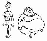 Coloring Fat Clipart Boy Pages Cartoon Child Webstockreview Book Cat sketch template