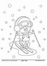 Skiing Worksheet Kidzezone sketch template