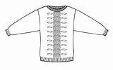 Sweater Coloring Sheet Template Pages Clothes sketch template