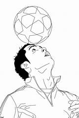 Cr7 Easy Ronaldo Drawing Cristiano Sketch Coloring Pages Template sketch template