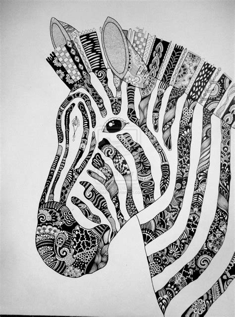 zebra zentangle  duuma  deviantart zentangle animals zentangle