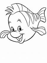 Fish Cartoon Clipart Coloring Library Mermaid Little sketch template