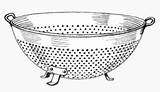 Colander Drawing Strainer Kitchen Culinarylore Colanders Pasta Did Its Name Typical sketch template