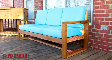 build  diy modern outdoor sofa fixthisbuildthat