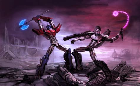 Optimus Prime Vs Megatron First Battle By Naihaan On