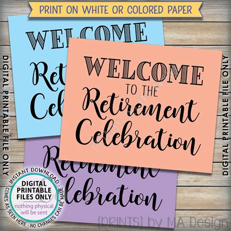 retirement party sign    retirement celebration poster