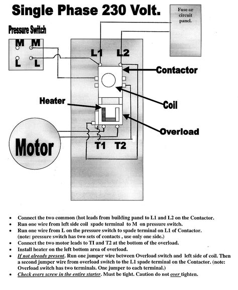 single phase  volt air compressor wiring diagram