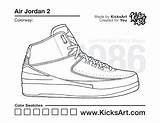 Jordan Kicksart sketch template