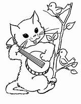 Katze Ausmalbild Banjo Spielt Ausmalbilder Katzen Ausdrucken sketch template