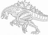 Godzilla Coloring Pages Space Printable Color Vs Getdrawings Getcolorings Book Colorings sketch template