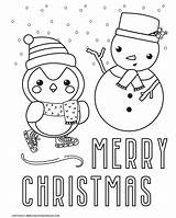 Coloring Christmas Pages Cute Merry Printables Sheet Snowman Penguin Gingerbread House So Fun Little Funlovingfamilies Pulled Actually Winter Brand Create sketch template