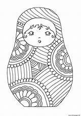 Coloring Russian Dolls Pages Adult Doll Colouring Printable Disney Everyone Adults Printables Russe Nesting Coloriage Color Template Russia Print Matryoshka sketch template