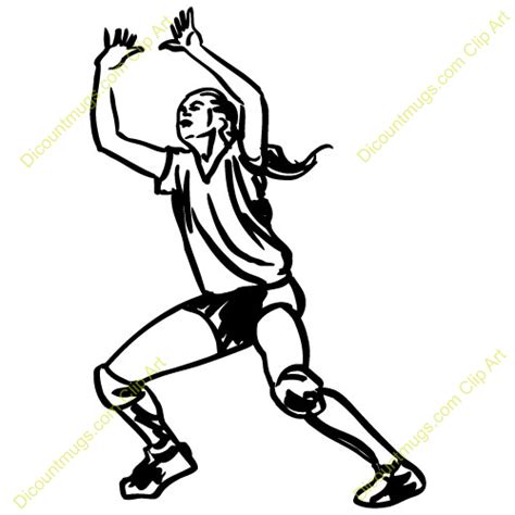 Free Female Volleyball Player Clipart Custom Clip Art