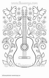 Coloring Thaneeya Pages Guitar Color Mcardle Adult Fun Visit Books Printable sketch template