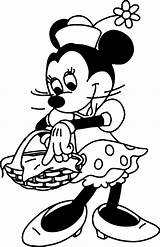 Minnie Mouse Coloring Pages Basket Disney Colorear Para Lady Páginas Original Originales They Cover Book sketch template
