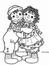 Ann Andy Raggedy Coloring Pages Printable Coloringpagesabc sketch template