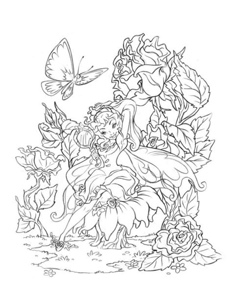 winter fairies coloring pages fantasy coloring page pinterest