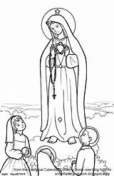 Fatima Lady Coloring Pages Lourdes Clipart Mary Catholic Kids Colouring Rosary Drawing Blessed Children Clip Mother Commissions Color Snowflake Clockwork sketch template