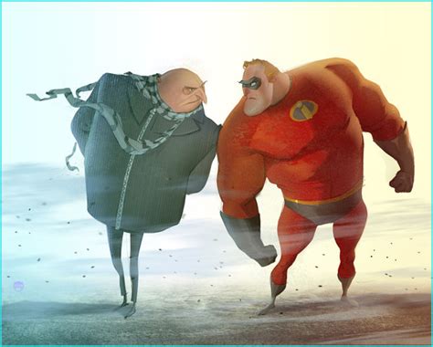 despicable me and incredibles illustrations by conran “kizer” stone kizer180 pixar s