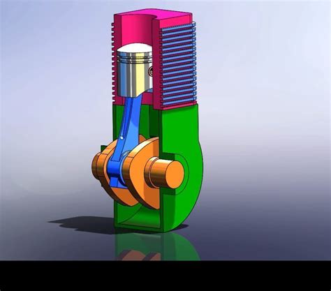 basic engine assembly  model  printable cgtrader