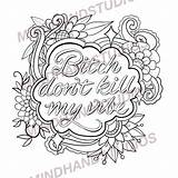 Sassy Vibe Shit Colouring sketch template