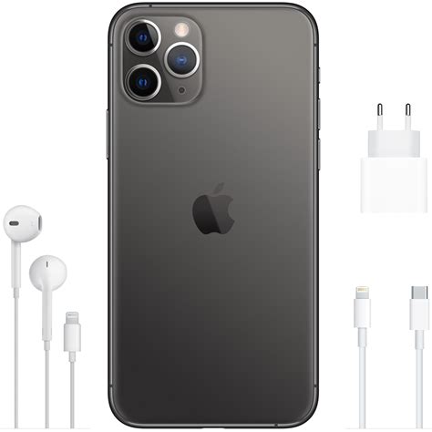 apple iphone  pro max gb space grey   charger earpods