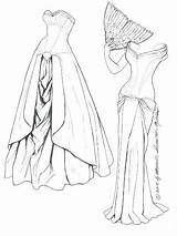 Fancy Dress Pages Coloring Getcolorings Colorings Ballgowns Printable sketch template
