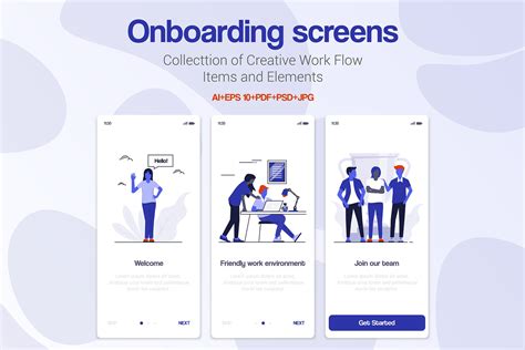 onboarding screens  app web elements creative market