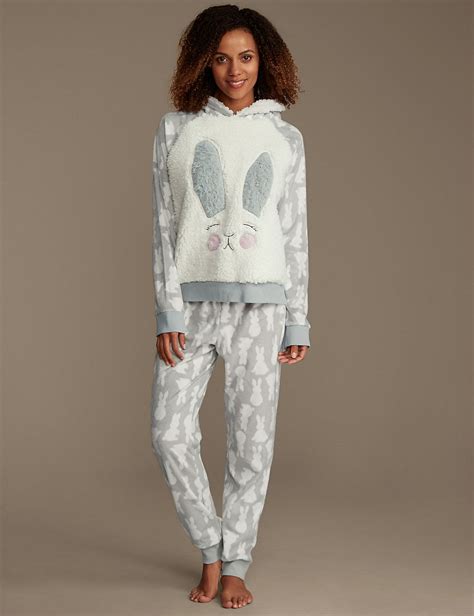 hopping bunny print fleece pyjamas ms fleece pajamas satin pajamas pyjamas pj day pyjama