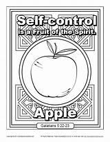 Coloring Control Self Spirit Fruit Activity Galatians Description sketch template