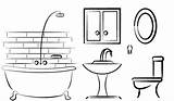 Bathroom Coloring Pages Clean Modern sketch template