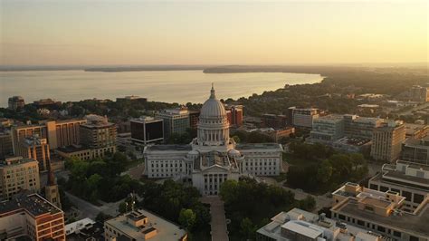 aerial view  city  madison  capital city  wisconsin fr