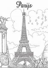 Kleurplaten Eiffeltoren Kleurplaat Downloaden sketch template