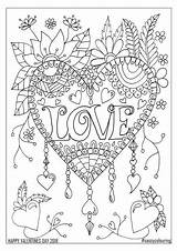Coloring Pages Adult Valentines Printable Colouring Mandala Book Adults Dream Kids Valentine Coloriage Choose Board Sunflower Books Dessin Colorier Vpweb sketch template