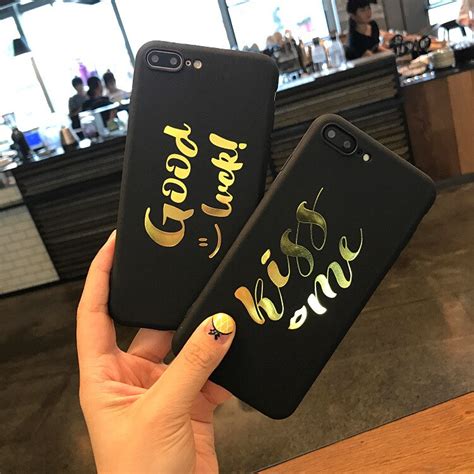 Luxury Gold Plated Lines Phone Case Black Thin Matte Tpu Cover For