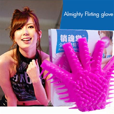 Davidsource Tickle Silicone Soft Spiked Gloves Bumped Massager