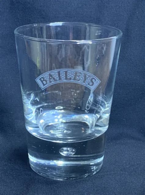 baileys original irish cream etch logo controlled bubble heavy bottom glass  picclick