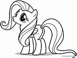 Pony Little Pages Fluttershy Coloring Getcolorings sketch template
