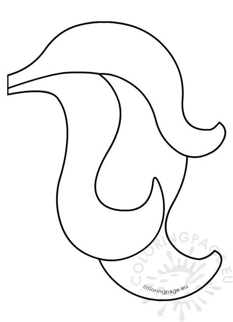 unicorn tail template coloring page