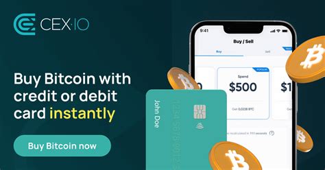 buy bitcoin  credit  debit card instantly cexio